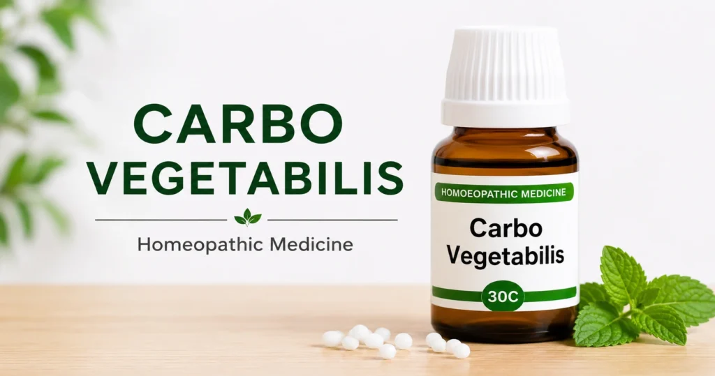 Carbo Vegetabilis Homeopathic Medicine bottle and introduction