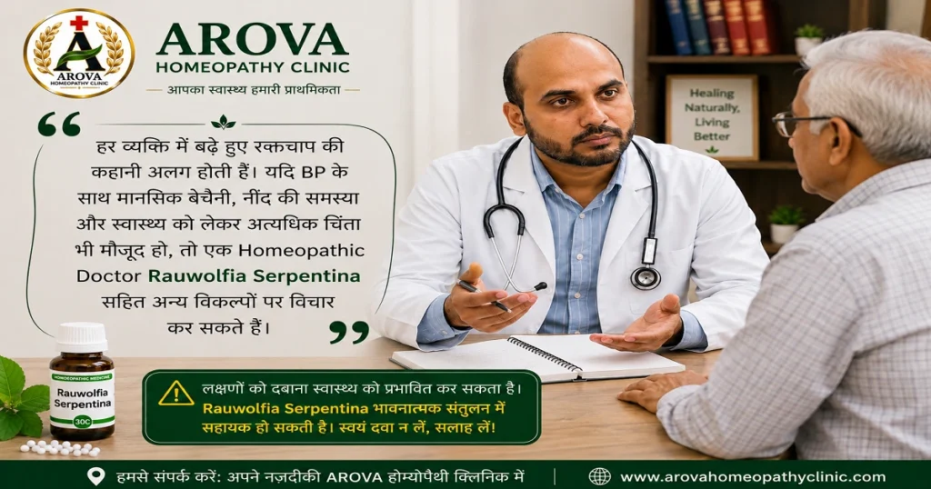 Homeopathic doctor giving awareness about Rauwolfia Serpentina