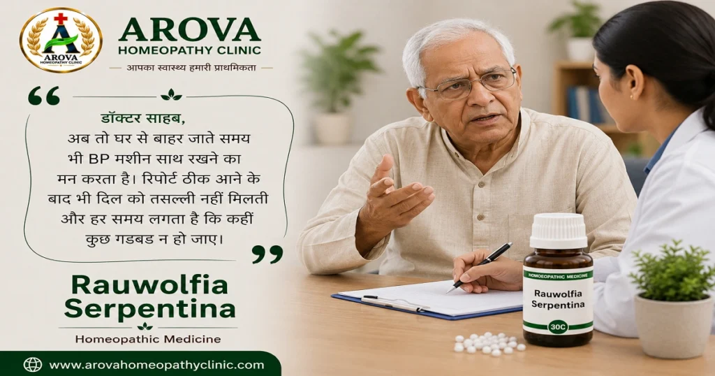 Patient experiencing stress and sleeplessness discussing symptoms with a homeopathic doctor